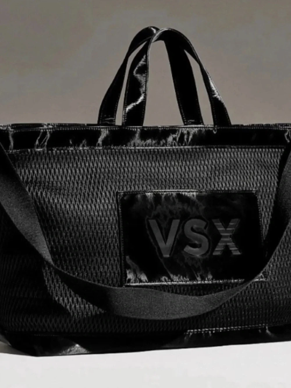 Victoria's Secret Black Mesh VSX Duffel Tote